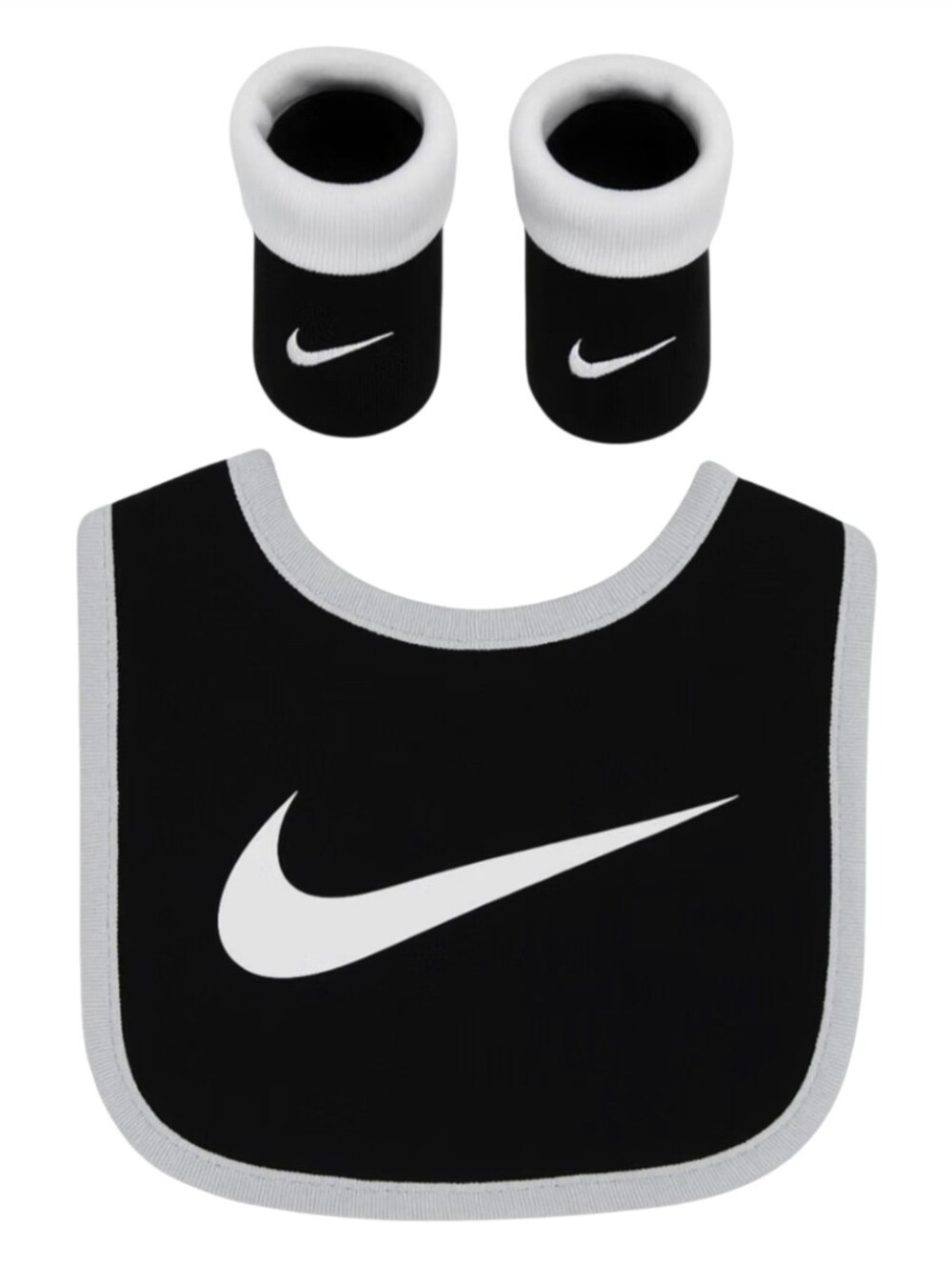 New! Nike 0-6 Month Baby Bib and Booties Shoes Set